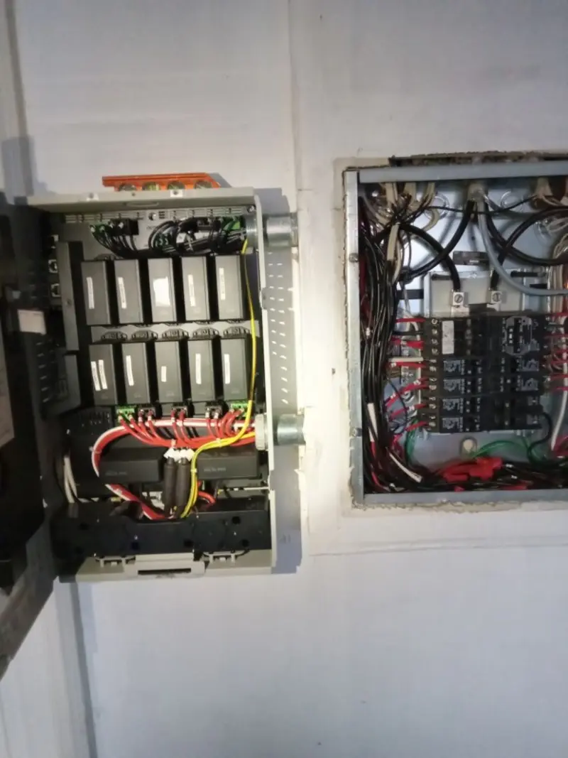 Electrical panel upgrade completed for Security Camera Wiring in Franklin